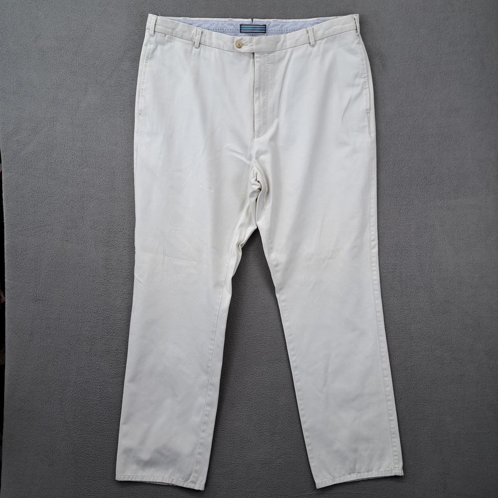 Peter Millar Mens 40x32 Classic Fit Chinos Pants Beige Pima Cotton Trousers